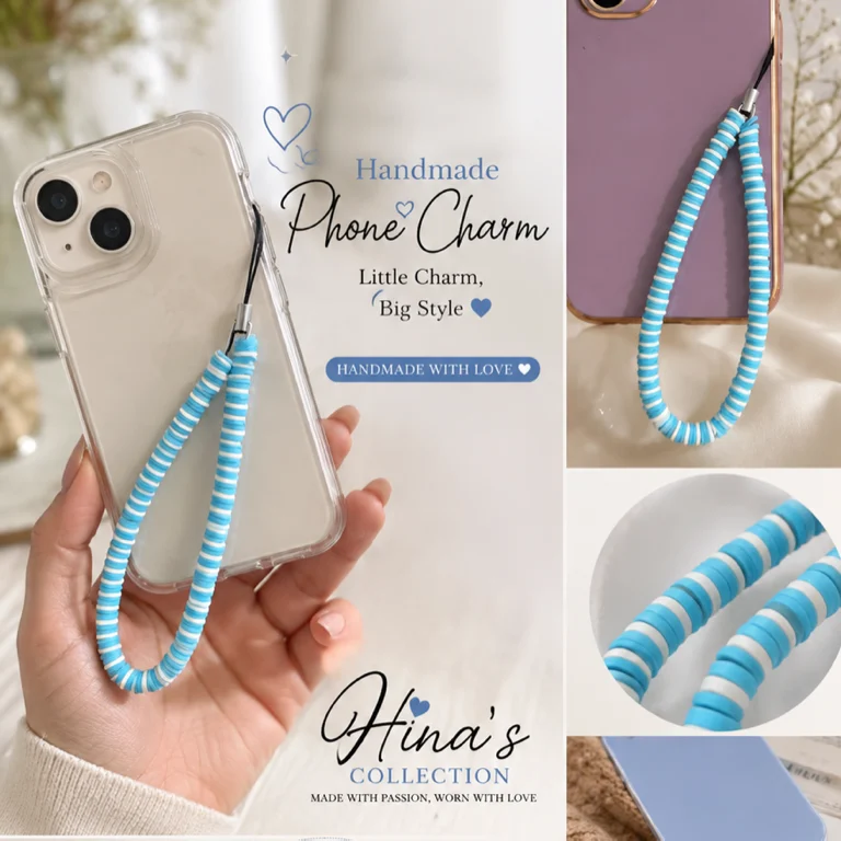 Pastel Beaded Phone Charm Wristlet